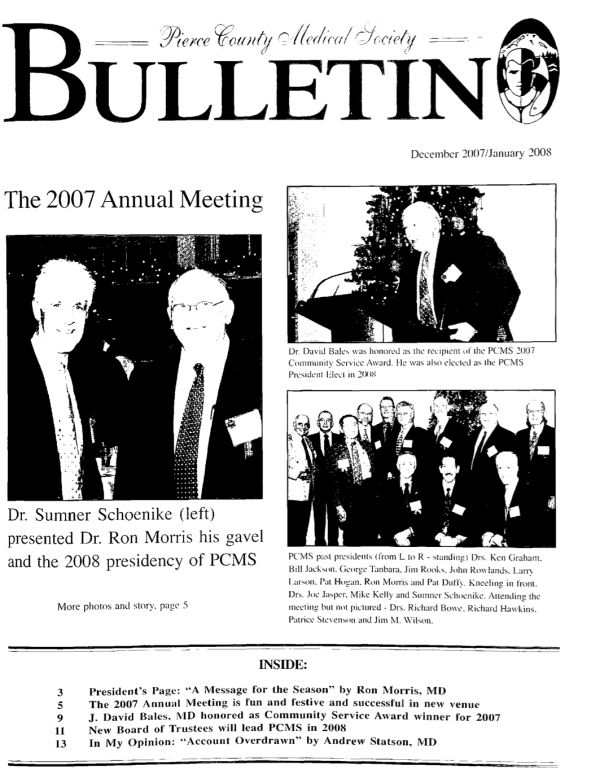 Cover image for PCMS Bulletin 2008